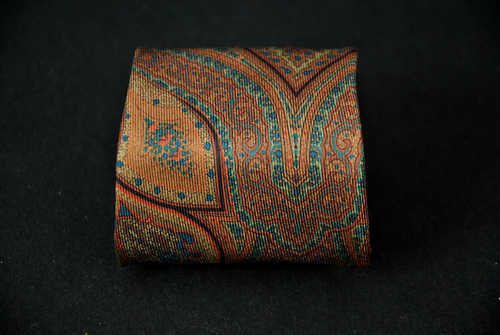 NWT Etro Milano Silk Tie Brown Copper Paisley 1425RB - Picture 1 of 6