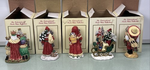 The International Santa Clause Collection Ornaments Vintage Lot Of 5 Open Box - Picture 7 of 10