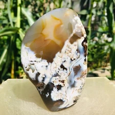 870g Natural Polished Agate Quartz Crystal Free Form Mineral Specimen Healing