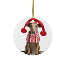 Azawakh Puppy - Ceramic Christmas Ornament - Printed in USA