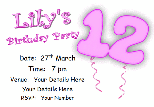 10 Personalised INVITATIONS, girls birthday party invite pink AGE8 cards eight - Picture 13 of 13