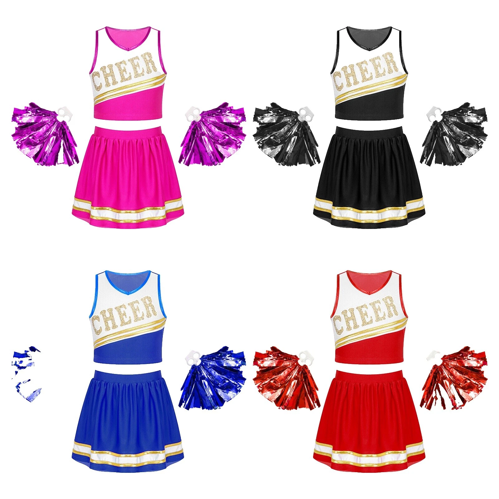 Disfraces Cheerleader de Nylon para Niñas