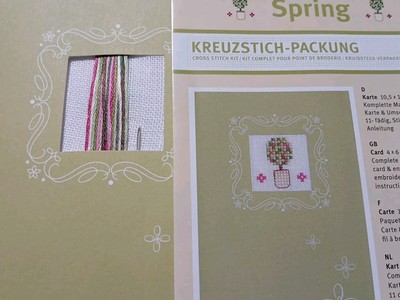 European Rico Design. Spring Mini Kit Greeting Card Cross Stitch Kit
