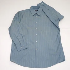 Hugo Boss Shirt Men’s 16-32/33 Blue White Stripe Long Sleeve Button Up