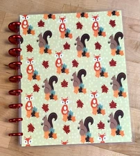 FALL Forest Animals Fox Squirrel Cover Set for use with Classic Happy Planner~