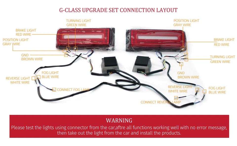W464 Style LED Tail Lights Signal For 1999-2018 Mercedes W463 G-Wagon G500 G550 Foto 3 de 4