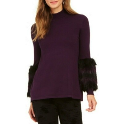 purple fur sweater
