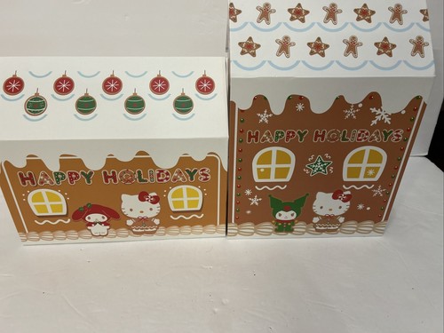 Sanrio Hello Kitty Christmas Gingerbread House Nogginz Pillow Plush Blanket Lot - Picture 8 of 11