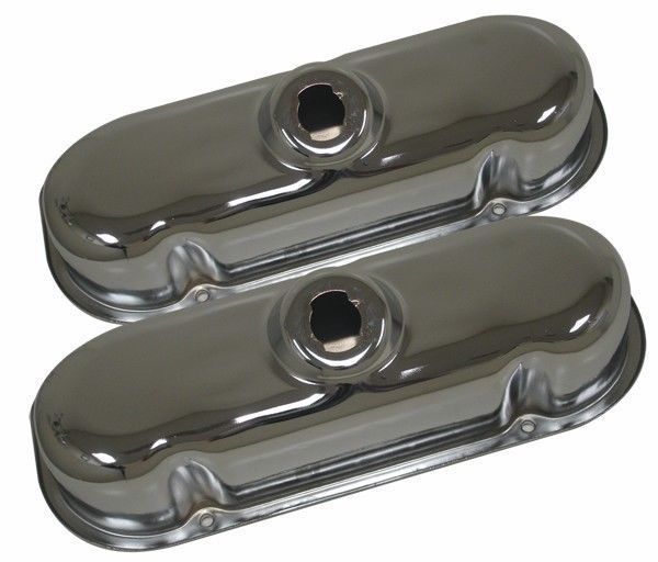 For 19822004 Ford 3.8L V6 232 Engine Baffled Chrome Steel Valve Covers