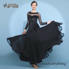 Womens Ballroom Competition Dance Dress Modern Waltz Tango Standard Dress Skirts