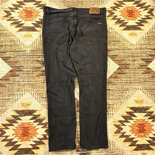 Volcom Vorta Jeans Mens 36x30 Black Slim Straight Denim Skater Casual Stretch - Picture 5 of 11