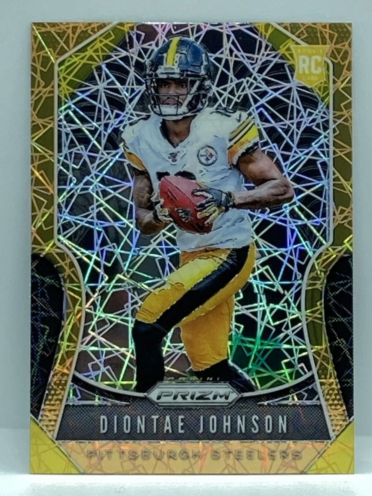 DIONTAE JOHNSON RC 2019 PANINI PRIZM LAZER PARALLEL ROOKIE CARD #352 STEELERS