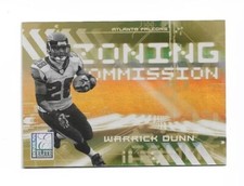 2006 Elite GOLD ZONING WARRICK DUNN REFRACTOR HOLO /1000 FALCONS RB 