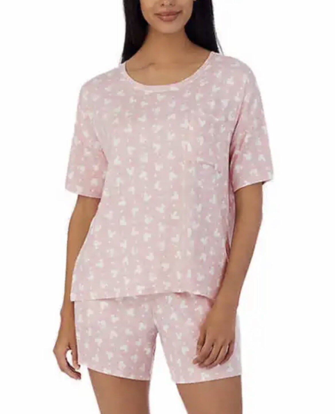 NWT Disney Ladies 2pc. Short Pajama Set~Mickey Mouse~w/pocket sz- S, L ,XXL Pink