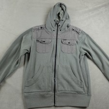 Marc Ecko Hoodie Mens M Gray Urban Streetwear...
