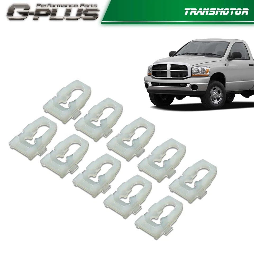 Clips de moldura de cinturón para caja de puerta guardabarros lateral de la carrocería 10 piezas aptos para Dodge Ram 77-90 Foto 2 de 4