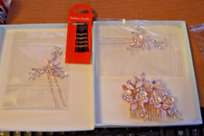 Oriamour Wedding Side Combs Handmade Bridal Hair Pins Set Rhinestone Bridal