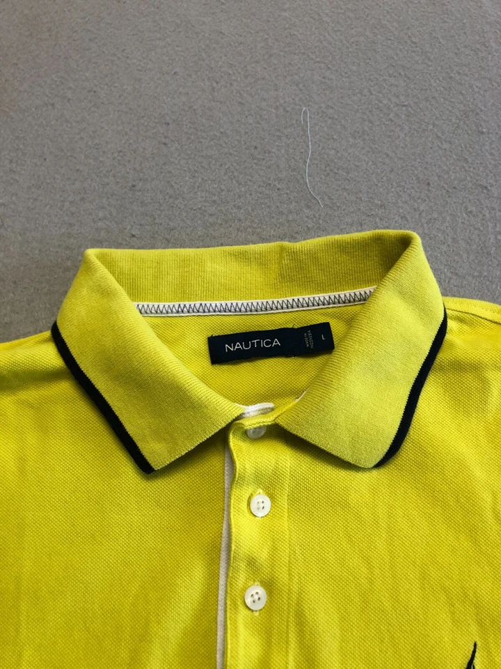 Camisa Polo Nautica Para Hombre Grande Brillante Bloque de Colores Clásica Algodón Tejido Logo Cuello Foto 2 de 4