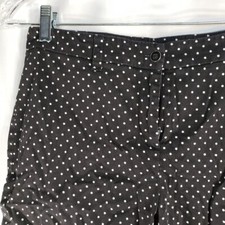 Jones New York Signature Stretch Black w/ White Polka Dots Shorts Size 6