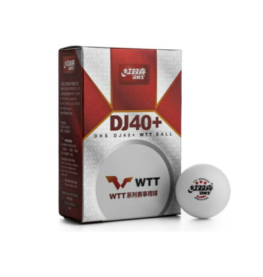 Table Tennis Balls Plastic Ball DHS DJ40+ 3*** WTT ITTF, 6 Balls
