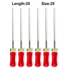 Sky Choice Hedstrom Files - 25 mm Length, Size 25 Red w/Rubber Stopper 6/Pkg