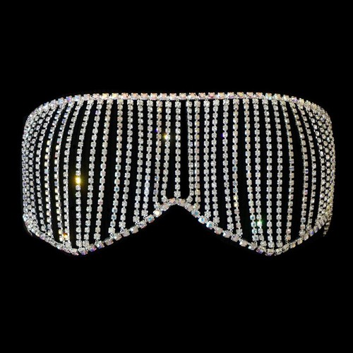 Striped Wave Bustier Body Chain Sexy Night Full Diamonds Bra Chain Jewellery - Picture 2 of 5