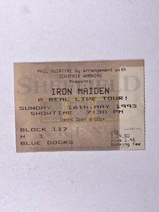 Iron Maiden Ticket, Eintrittskarten & Tickets