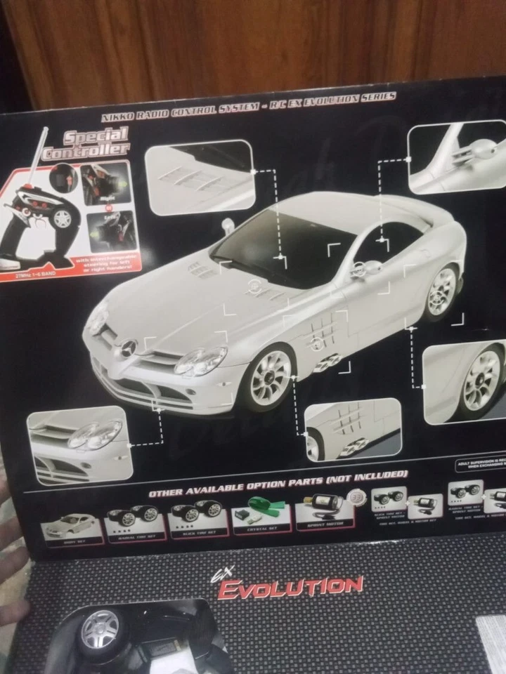 Raro coche de radiocontrol NIKKO Mercedes-Benz SLR McLaren Evolution 1:12 9,6 V Foto 3 de 4