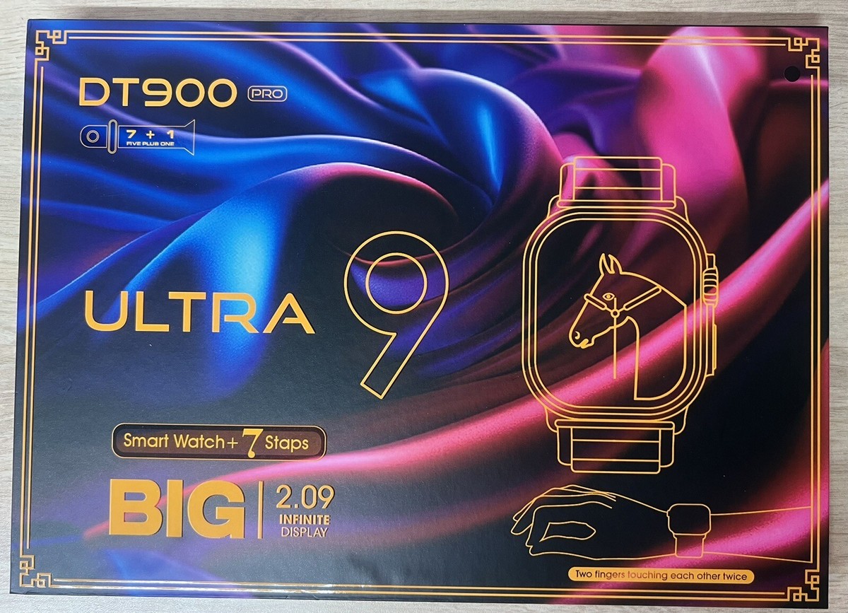 DT900 Pro Ultra Smartwatch with Multicoloured Straps