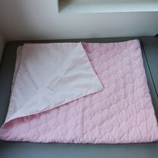 Quilted Crib Blanket Pink Swiss Dot Texture Princess Vintage Retro 60's Girly