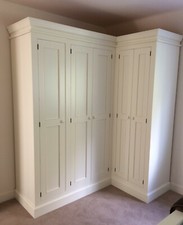 Wardrobe - Painted Corner Edwardian style full hanging - 5 doors