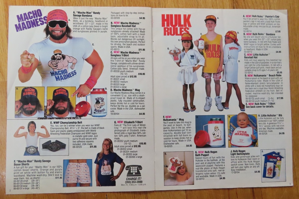 1989 WORLD WRESTLING FEDERATION Merchandise Catalog HULK HOGAN