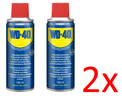 WD-40 150 ml 49035 Multifunktionsöl Schutz Spray Rostlöser Reiniger Multi Öl 2 X