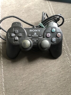 Sony PS2 BLACK Wired Controller OEM DualShock PlayStation 2 AUTHENTIC 