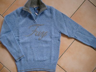 (C786) FAY Boys Stehkragen Pullover + Logo Schriftzug Druck auf der Brust gr.140