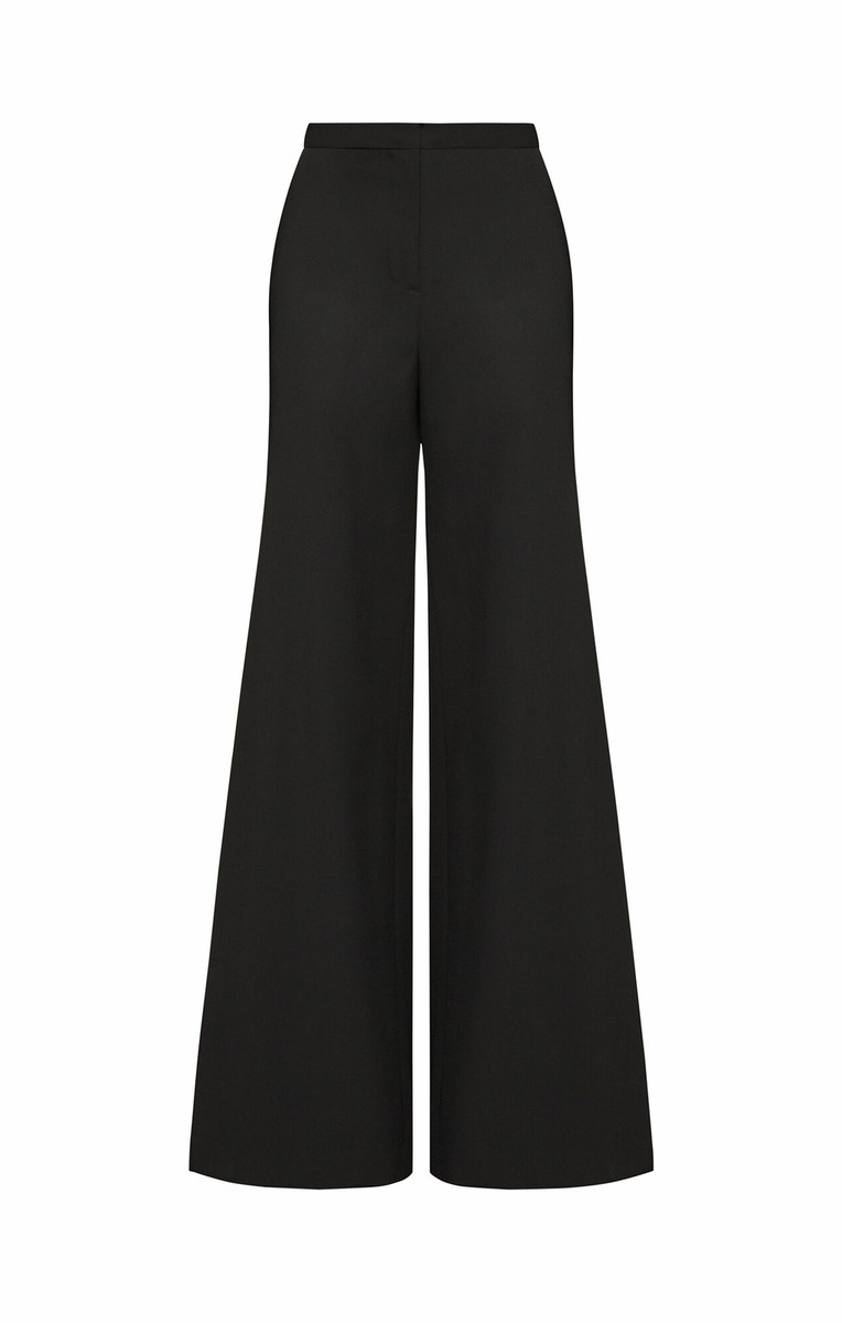 【送料&関税込】AGOLDE Black Stretch Lyocell Blend Bridget B BCBG Max Azria Womens Cooper Black Side Slit Wide Leg Pants