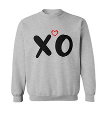 X O - Heart Love Hugs  Kisses Valentine's Day XOXO Toddler Crewneck Sweater