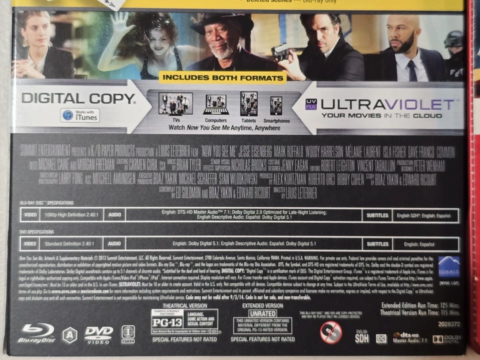Now You See Me 1 & 2 Limited Edition Red Steelbook Blu Ray NEW See Description - Image 3 of 4