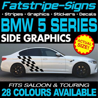to fit BMW 5 SERIES GRAPHICS STRIPES STICKERS DECALS M5 GT M SPORT SALOON 520d