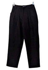 Nasty Gal Womens Size 4 Black Pleated Front Regular Fit Straight Leg Dress Pants