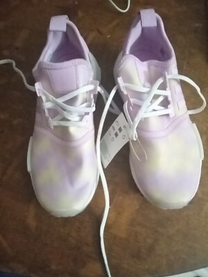 ADIDAS HQ6184 NMD_R1 JR'S (Medium) Lilac/White/Lilac Mesh Running Shoes