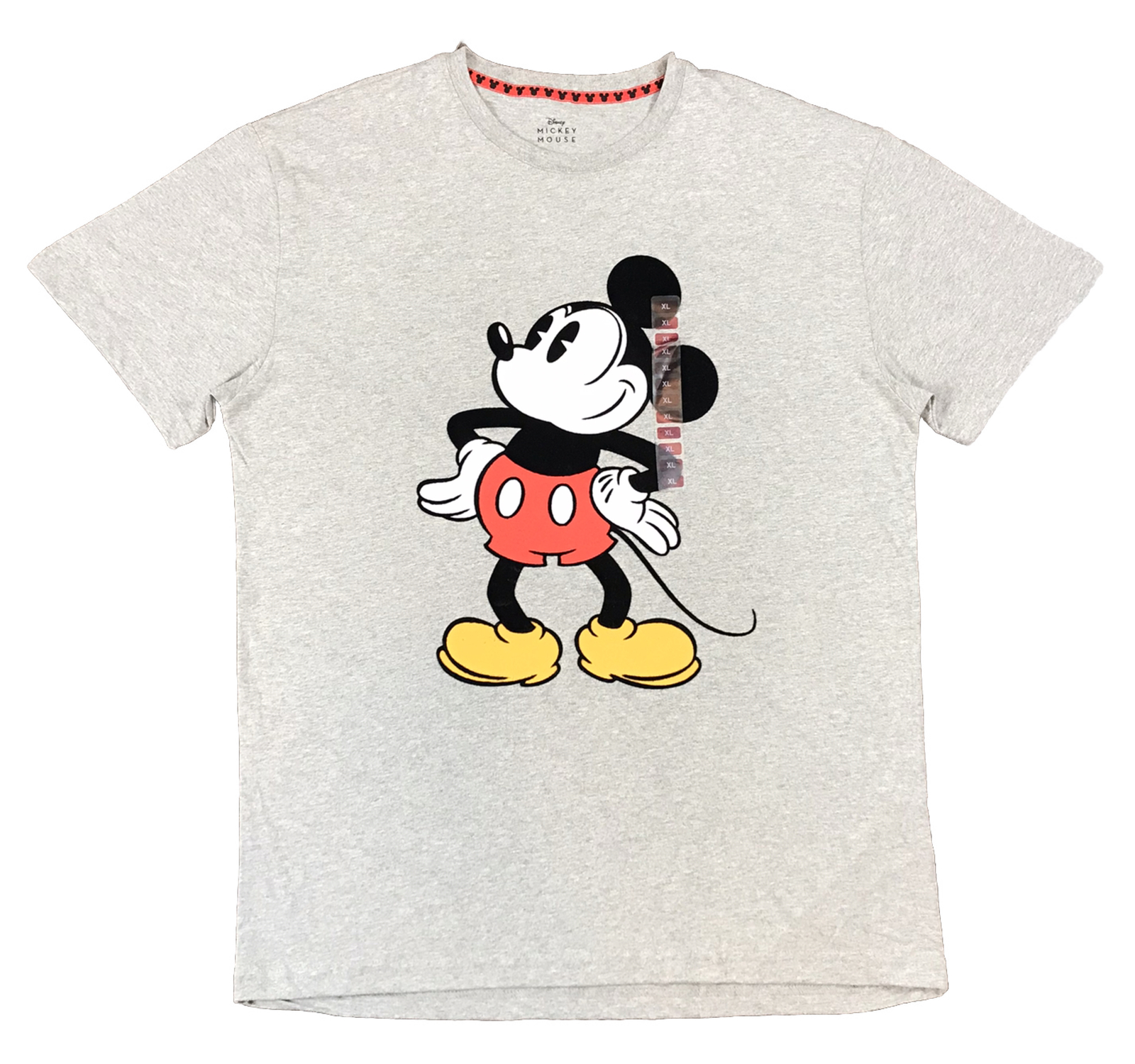 Disney Mickey Mouse Men’s Solid Gray Basic Casual… - image 1