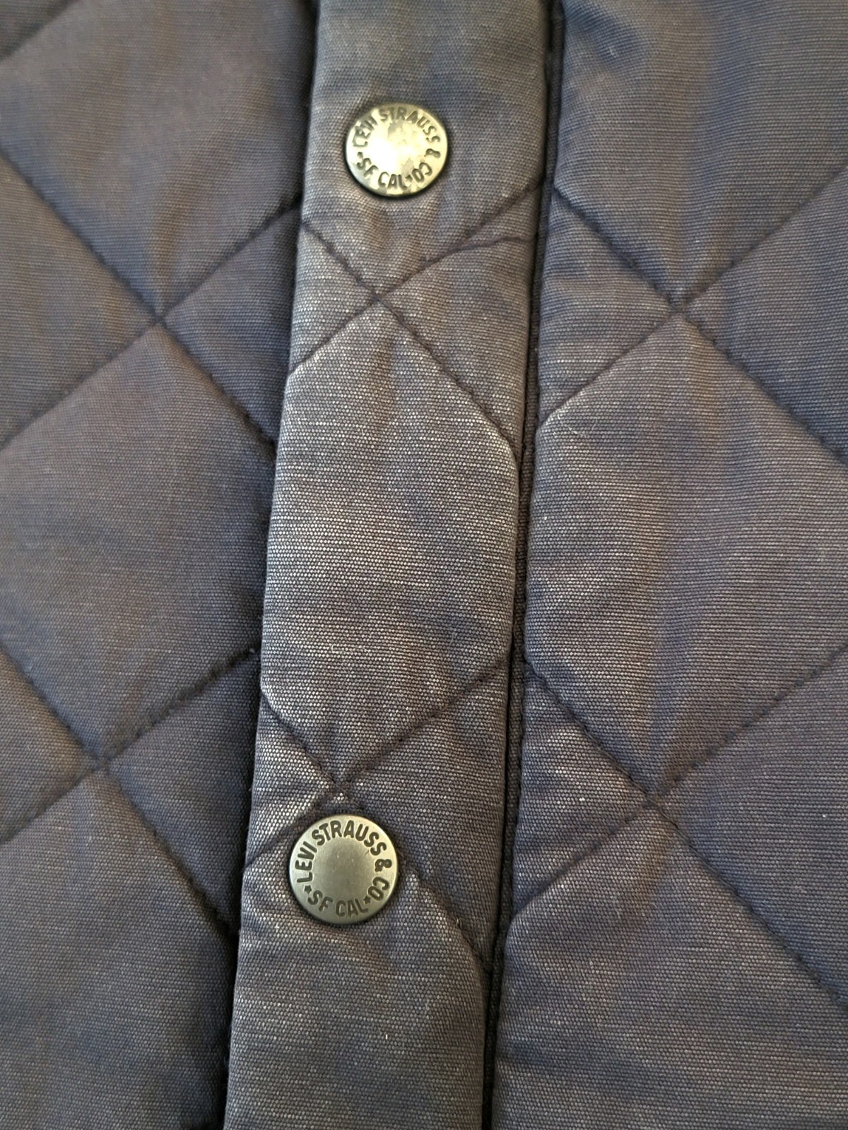 VTG Levi's Jacket Mens XL Blue Diamond Quilted Trucker Work Chore Full Zip thumbnail 9