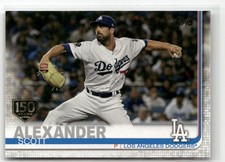 2019 TOPPS UPDATE #US162 SCOTT ALEXANDER 150TH ANNIVERSARY LOS ANGELES DODGERS