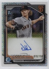 2024 Bowman Chrome Prospect HTA Choice Refractor Carson Whisenhunt Auto 12kh