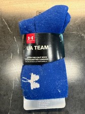 Under Armour UA Team Over The Calf Socks Youth Large YLG Royal Blue NWT 1 Pair
