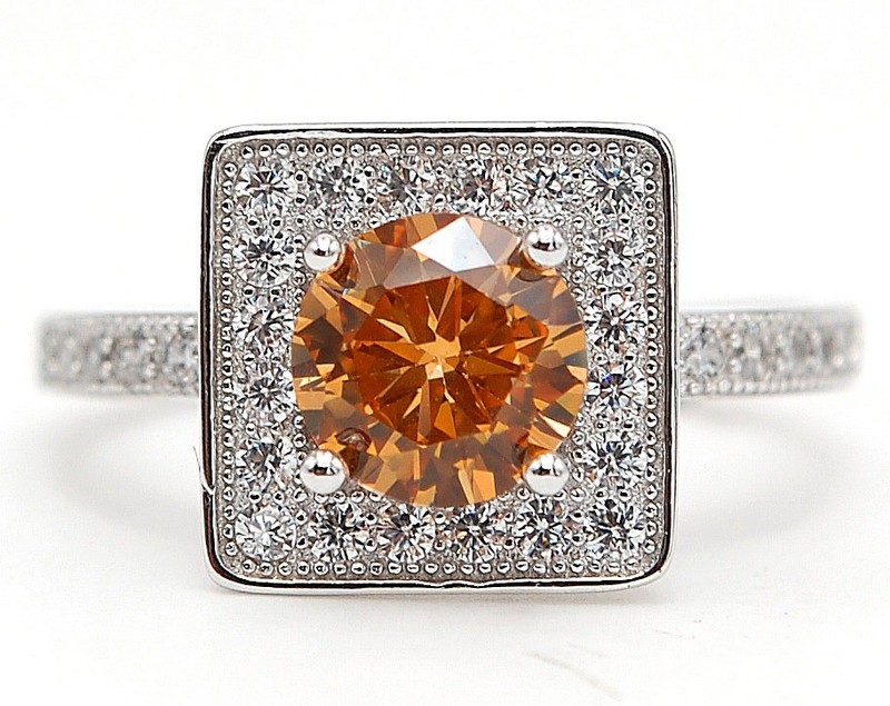 2CT  Padparadscha 925 Sterling Silver Ring Sz 7 U1-4