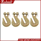Findmall 4 Pack 3/8" Chain Hooks G70 6600 Lbs Capacity Clevis Grab Hooks