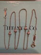 Tiffany and Co.  Peretti Diamonds By The Yard Necklace 5 Diamond 925