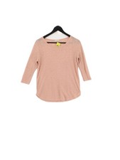 River Island Women's Top UK 10 Pink 100% Polyester Basic